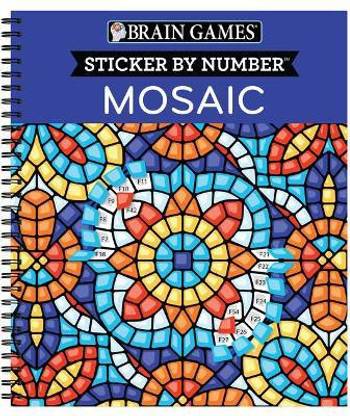 Brain Games - Sticker by Number: Mosaic (20 Complex Images to Sticker)