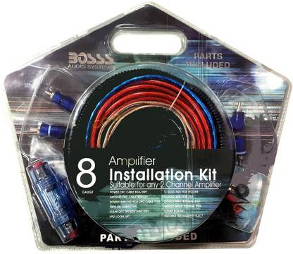 13-HI-13 Boss AUDIO SYSTEMS BA-208 Amplifier Installation Wiring Kit. SUITABLE FOR ANY 2 AMPLIFIER Two Class B Car Amplifier