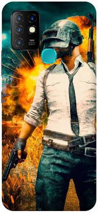PRINTVEESTA Back Cover for Infinix Hot 10/X682C PUBG, pubg man, pubg mobile, game Printed Back Cover