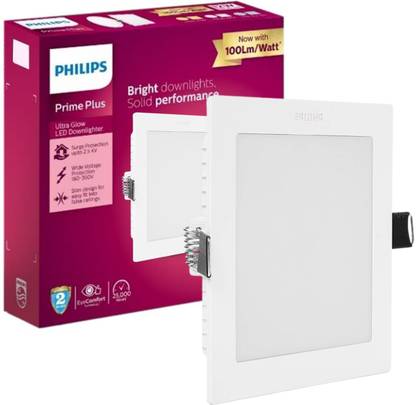 PHILIPS 10W Sqaure AP Plus Ultra Glow LED DL (Cool White) pakc of 1 Recessed Ceiling Lamp