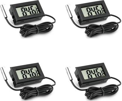 shockley electronics TPM-10 LCD Digital Thermometer Temperature Sensor Meter Car Incubator Aquarium Weather Station tester (Pack of 4) Temperature Sensor and Controller Electronic Hobby Kit