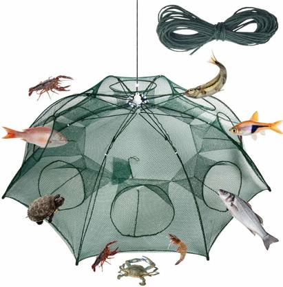 बोल्ट Portable Folding Hexagon Fishing Fish Crab Shrimp नेट