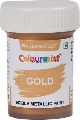 Colourmist Edible Metallic Paint (Gold), For Cake / Icing / Fondant / Craft, Gold