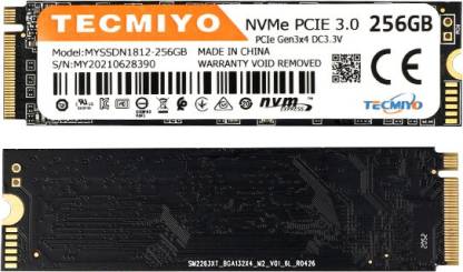 Tecmiyo M.2 NVME 256 GB Laptop, Desktop, All in One PC's Internal Solid State Drive (SSD) (SSD NVMe M.2)