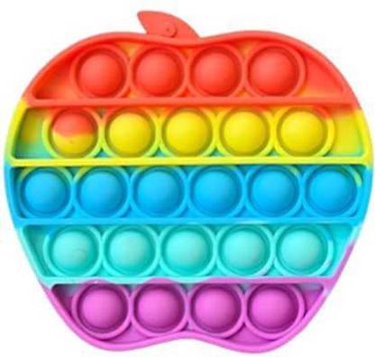 ANVIT Toys Round Rainbow Pop It Fidget Toy - Push Pop Bubble Fidget Sensory Toy - pop its Fidget Toys, Fidget Toys pop it Rainbow, pop it Toy