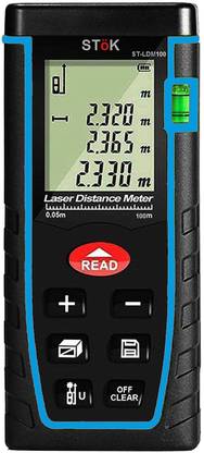 Stok ST-LDM100 SToK ST-LDM100 Laser Distance Measuring Meter Portable Device,Area/Pythagoras Calculation,Measurement Memory Recall,Tape 0.05 To 100M Non-magnetic Engineer's Precision Level