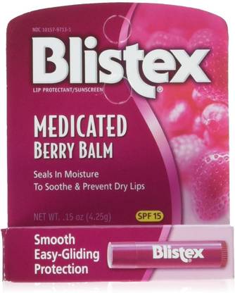 Blistex Medicated Berry Lip Balm 15 SPF 0.15 oz Berry