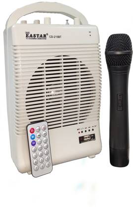 Eastar , CD-215BT Rechargeable Portable Wireless PA Amplifier With Built In Bluetooth with Hand Held Microphone Outdoor PA System