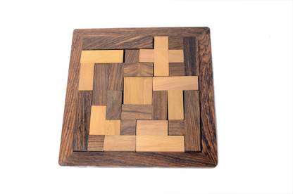 National Wooden Crafts Zig Zag Puzzle - A Skill-Building 3D Puzzle Game with 2 Play Modes for Ages 12 - Adult (SmartGames Zig Zag Puzzler