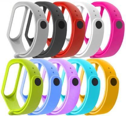 AUDICE Combo of 10pack For Xiaomi Mi Band 3 and Mi Band 4 Watch band Silicone Strap Colour Band Bracelet (Not Compatible with Mi Band 1/2) Smart Band Strap