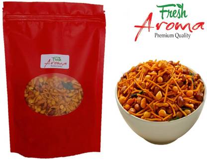 fresh aroma Snacks: Kerala Mixture/Moderate Spicy Kerala Micher-350gm (Ready to eat Home Made Snacks)