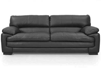CasaStyle Melbourne Leatherette 3 Seater Sofa Set (Black) Leatherette 3 Seater  Sofa
