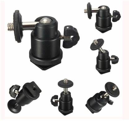SUPERNIC Multi Purpose 1/4" Mini Tripod Ball Head Kit Shoe Mount for All DSLR Camera Stand F.LCD Monitor D2C Monopod