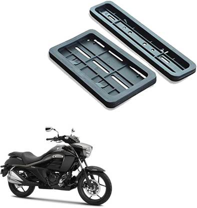 autoformonix Bike Number Plate Frame Set of Two (Front and Back) for Suzuki Intruder 150 Bike Number Plate
