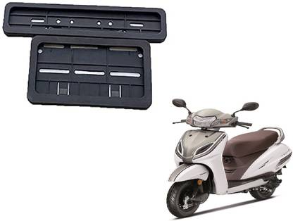 autoformonix Front and Back Bike Number Plate Frame Standard Size for Honda Activa 5G Bike Number Plate