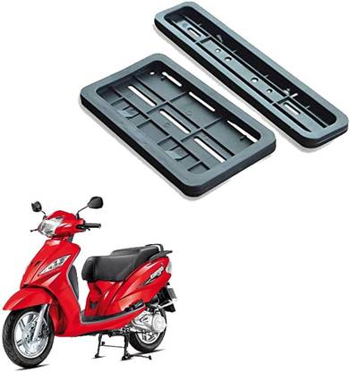 autoformonix Bike Number Plate Frame(Standard Size for All Bikes) - Set of Two for TVS Wego Bike Number Plate