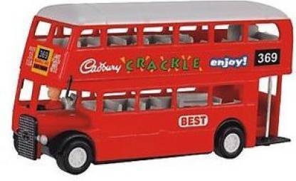 WHITE POPCORN Double Decker Bus