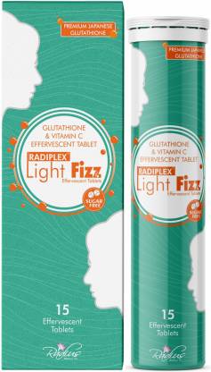 Radiplex Light Fizz 600 mg Glutathione & 1000 mg Vitamin C Effervescent