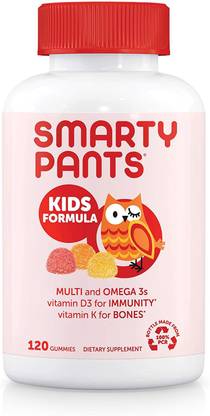 Smarty Pants Daily Gummy Multivitamin: Vitamin C, D3 Omega 3 Fish Oil Vitamin B6,120 Count