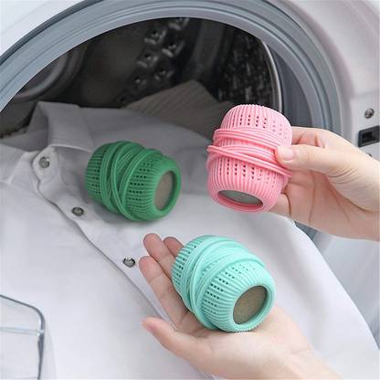 Dhruv Mart Laundry Balls, Anti-Winding Washing Machine Ball Lint Remover Washing Balls Pet Hair Remover Laundry Balls, Reusable Dryer Balls Anti-Static Fabric Softener Washer Balls for Washing Machine Random 3 Pcs Detergent Bar