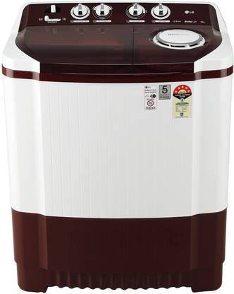 LG 8.5 kg with Roller Jet Pulsator, Soak and Dual Magic Filter and Magic Wheels Semi Automatic Top Load Washing Machine Maroon