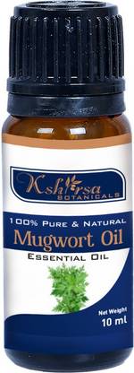 Kshirsa Botanicals Pure & Premium, Natural & Undiluted Mugwort Oil (Artemisia Vulgaris) - Steam Distilled