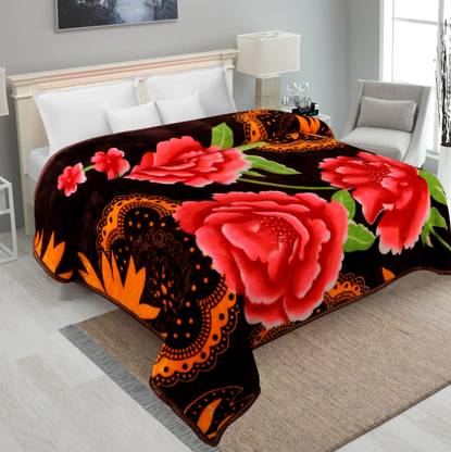 IWS Printed Double Mink Blanket for  Mild Winter