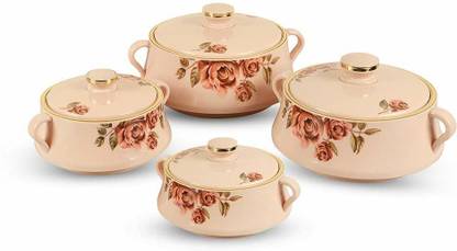 NAYASA Pack of 4 Thermoware Casserole Set Pack of 4 Serve Casserole Set