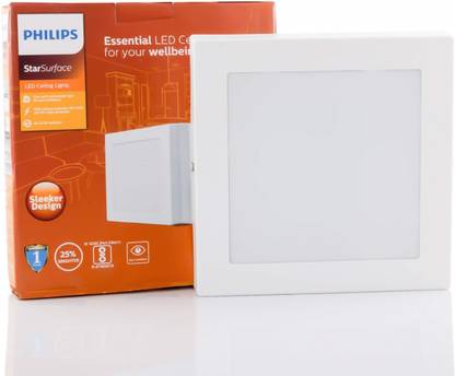 PHILIPS 22w LED Square Star Surface (Warm White) Downlight - Pack of 1 Ceiling Light Ceiling Lamp