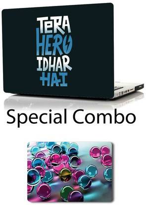 Yellow Alley Laptop Skin Sticker And Mousepad Combo|Funny Dialogue|Designer|Optical-Friendly, Dust Free, Rectangular Mouse Pad|HD Quality Laptop Sticker For All Laptop Models upto 15.75 inches Combo Set