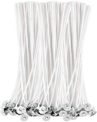 MAGICMOON 4 Inches Candle Making Wicks, Wax Coated Candle Wicks Thread, Pack of 100 Wicks Candle