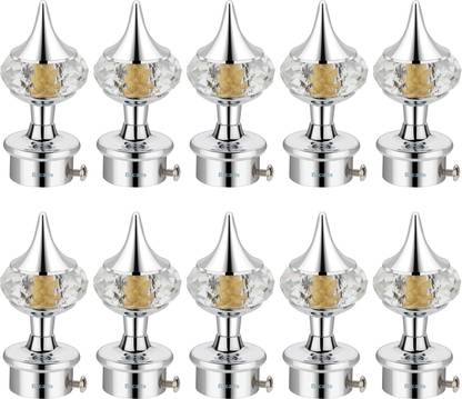 Bzcarts Silver Curtain Knobs Metal