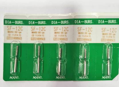 pyrax Dental Mani Diamond Burs SF-12C-6pc Dental Elevator
