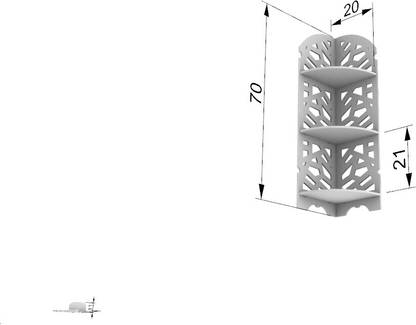 Vector MULTIWOOD CNC CORNER PLANT STAND Plastic Display Unit