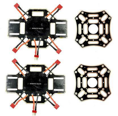 INVENTO 2Pcs F450 Quadcopter Frame PCB Board Power Distribution Board Bottom Plate with Soldered Connectors and Top Plate Set Automotive Electronic Hobby Kit