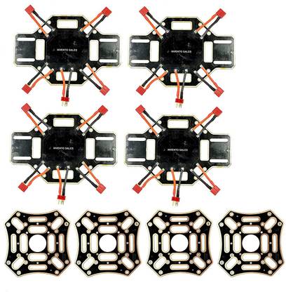 INVENTO 4Pcs F450 Quadcopter Frame PCB Board Power Distribution Board Bottom Plate with Soldered Connectors and Top Plate Set Automotive Electronic Hobby Kit