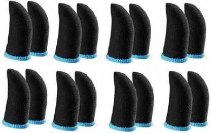 PORTLIX Thumb & Finger Sleeve for Pubg Mobile Game 08 Pairs Black Finger Sleeve Finger Sleeve