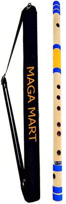 MAGA MART PVC Fiber | C Natural Bansuri | Middle Octave (21 Inches) | Right Handed | With Carry Bag Bamboo Flute