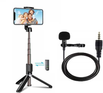 HIFY VLOG, VIDEOSHOOT, REELS TRIPOD WITH MIC COMBO 3 Axis Gimbal for Camera, Mobile