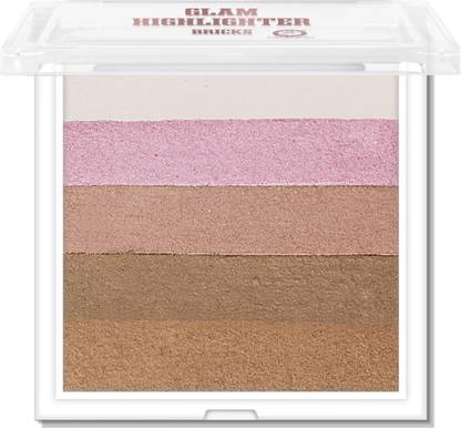 COLORS QUEEN Glam Shimmer Brick Highlighter Palette ( Multicolor ) Highlighter