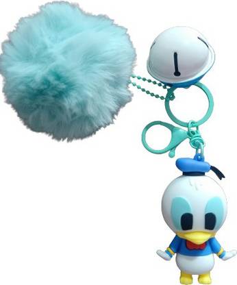 DSR Donald Duck Keychain With Fur Pom Pom (Male) Key Chain