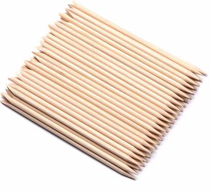 Gleevia Professional 100PCS Orange Sticks for Nails 4.5 Inch - Wooden Cuticle Pusher & Remover Set Dual Ended Cuticle Pusher