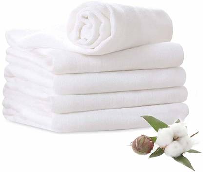Mother's Choice Reusable Washable White Muslin Cloth Square Plane Nappies For Newborn (60 x 60 CM) Pack 5