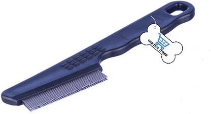 THE DDS STORE Flea Comb with Double Row of Teeth Double Row of Closely Spaced Metal Pins Removes Fleas, Flea Eggs, and Debris from Your Pet’s Coat - Suitable For Dogs And Cats MULTICOLORED Basic Comb for  Dog, Cat, Dog & Cat, Guinea Pig, Hamster, Rabbit