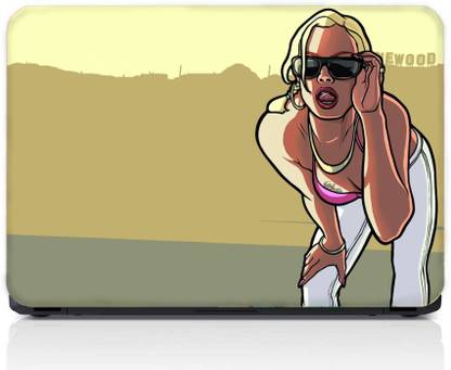 Laptop Skin GTA Games High Quality Print, Vinyl, No Bubble, Multicolor 11.6"- 15.6" inch Laptop… Paper Print
