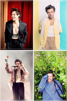 Harry Styles One Direction Poster collection (Set of 4 Posters) Matte Finish Poster Paper Print