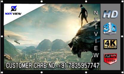 NXT VIEW Eyelet Foldable projector Screen Diagonal Design 01 Projector Screen (Width 244 cm x 183 cm Height) Projector Screen (Width 182.88 cm x 121.92 cm Height)