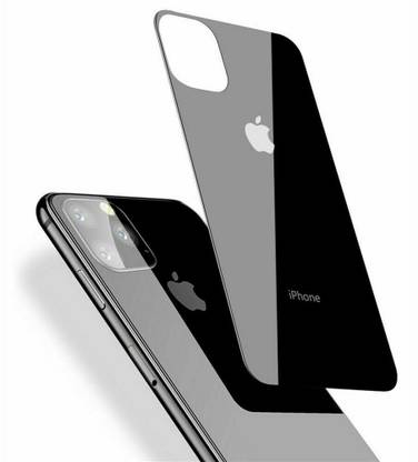 VOLMERE Back Tempered Glass for Apple iPhone 13 Pro Max Black Glossy Back Tempered Glass, With Apple Logo