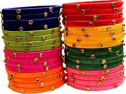 Plastic, Silk Dori Bangle Set