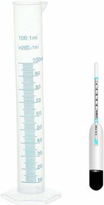 Scientific Solution 250 ML, Graduated Borosilicate Glass Measuring Cylinder (Pack of 1) Analog TDS Meter